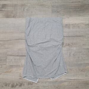 Standard James Perse Size 2 Medium Tube Top Sleeveless Gray White Stripe Shirt